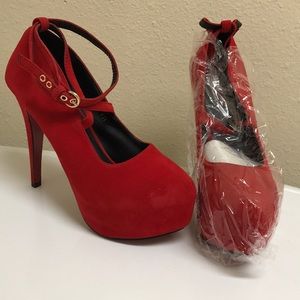 Beautiful New Red high heel shoes.